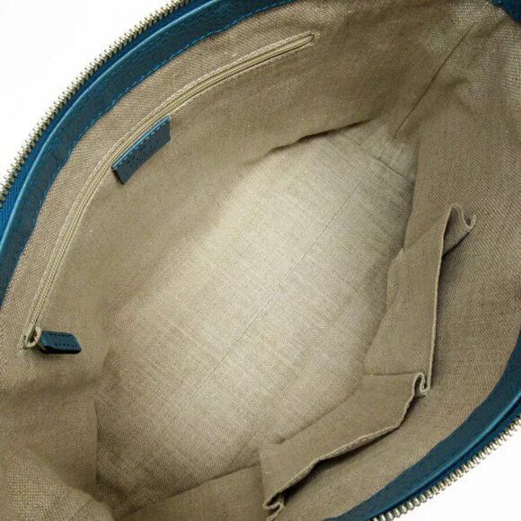 Auth GUCCI Interlocking G Handbag Shoulder Bag green leather - Picture 16 of 16